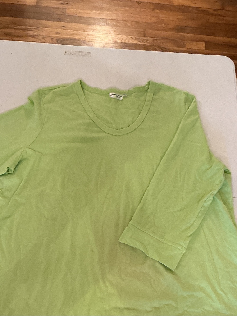 Children's Bright Lime Long Sleeve Tee - Casual Crew Neck